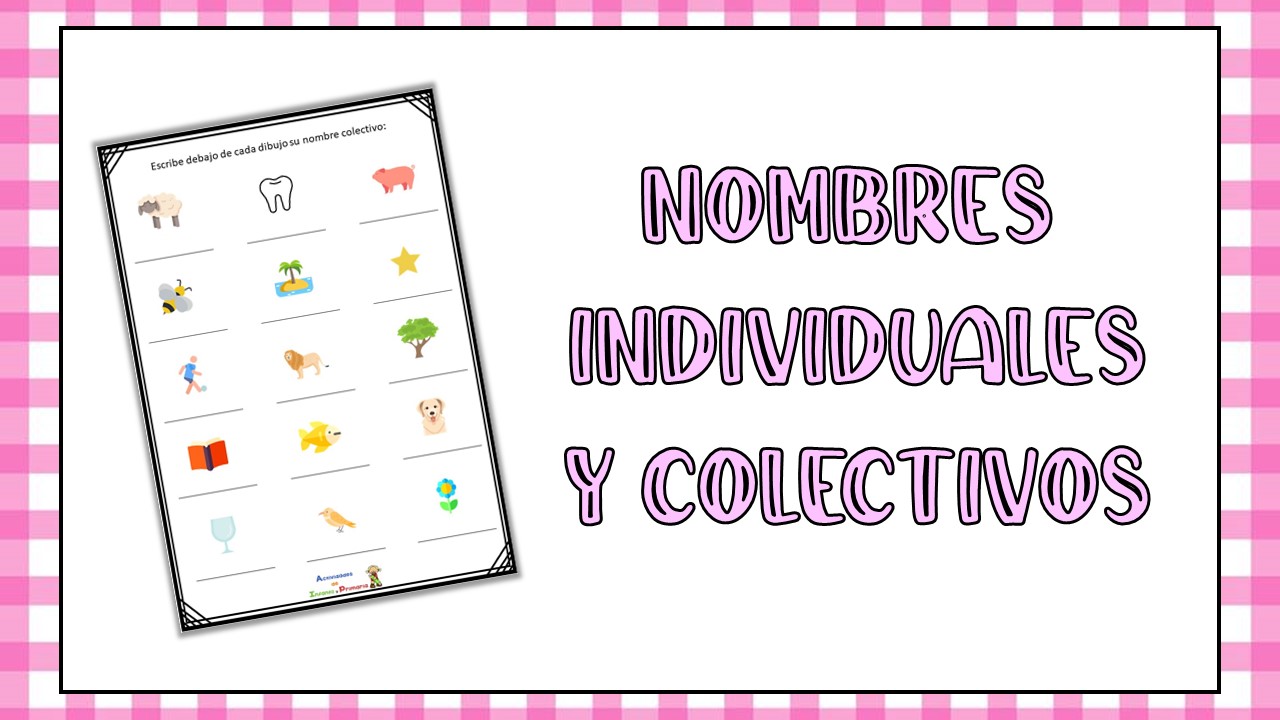 Ejercicio Para Trabajar Los Nombres Individuales Y Colectivos