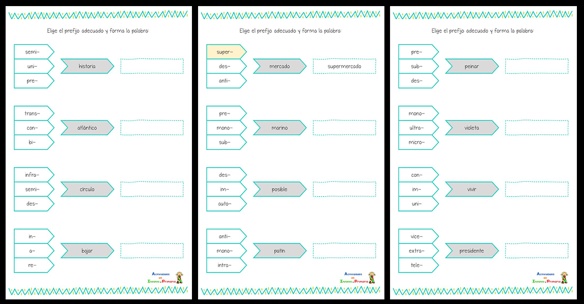 Formamos Palabras Con Prefijos
