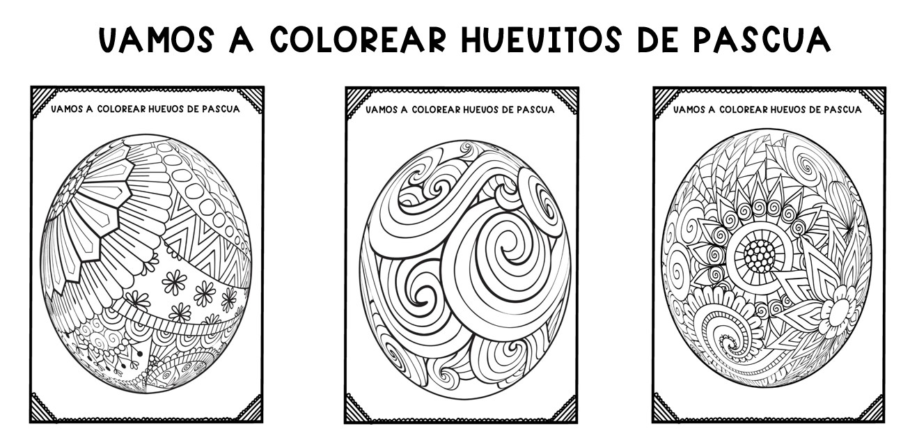 Bonitos Huevos De Pascua Para Colorear Y Decorar Nuestras Aulas