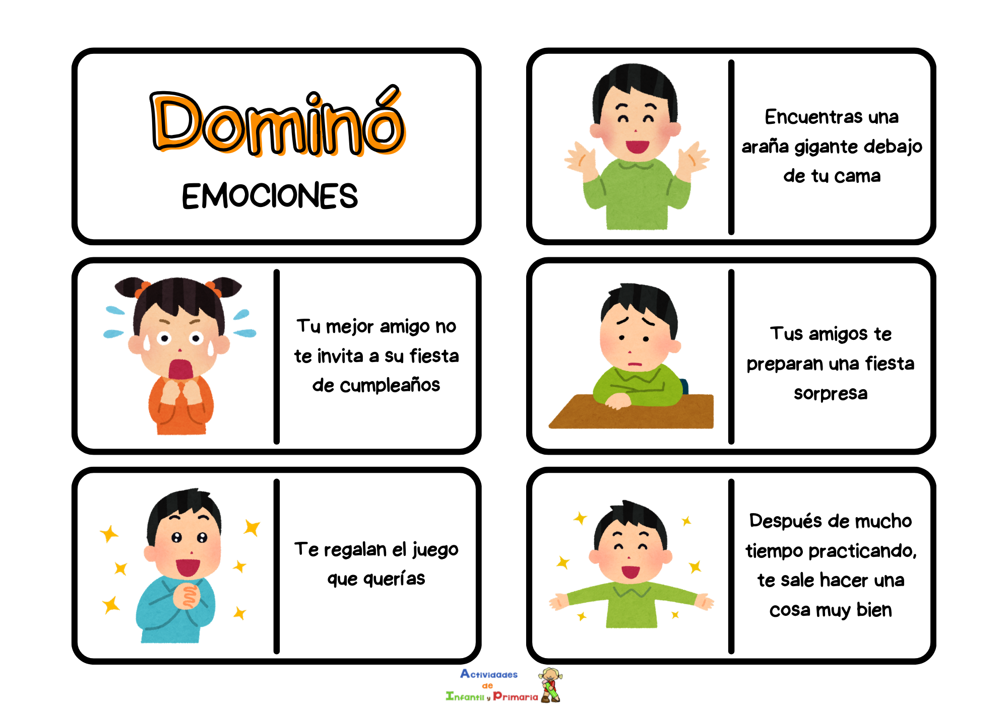 Domin De Las Emociones Archivos Actividades De Infantil Y Primaria